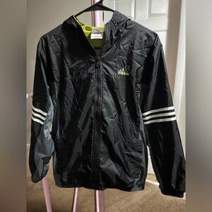 Adidas Black and Yellow Windbreaker